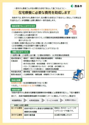 若年がん患者在宅療養支援チラシ