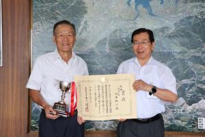 市長と向井選手