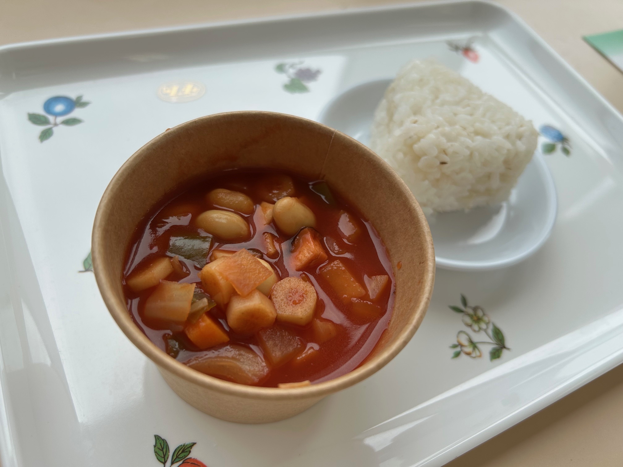 ミネストローネ+おにぎり