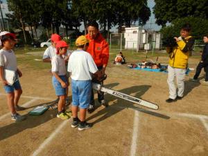 森林ふれあい体験 林業機器 説明