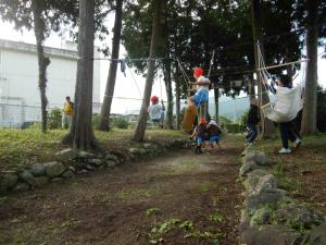 森林ふれあい体験 ブランコ