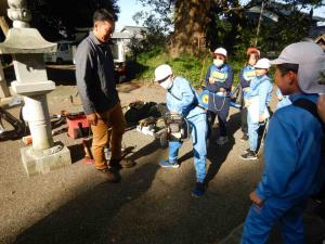 森林ふれあい体験 林業機器 説明