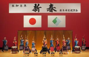 道前太鼓の演奏