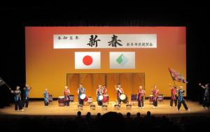 道前太鼓の演奏