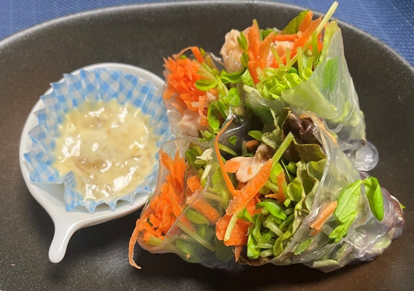 豆苗の生春巻き