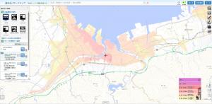 重ねるハザードマップ