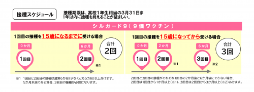 シルガード接種スケジュール