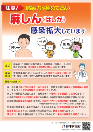 麻しんチラシ