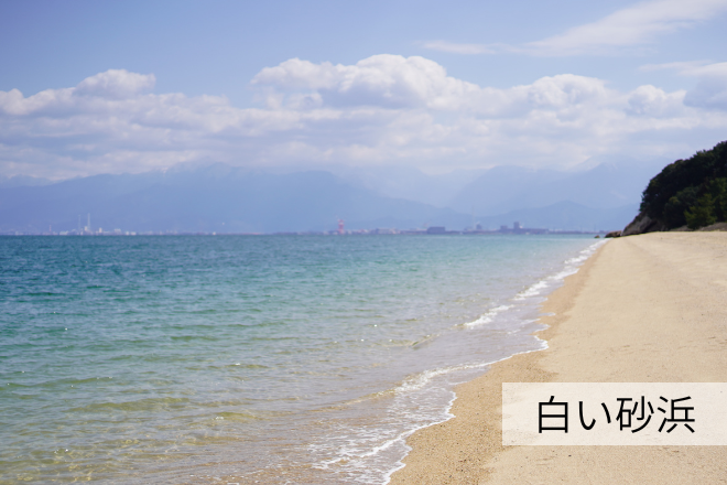 白い砂浜