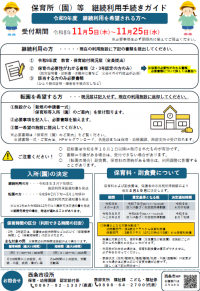 保育所(園)等　継続利用手続きガイド