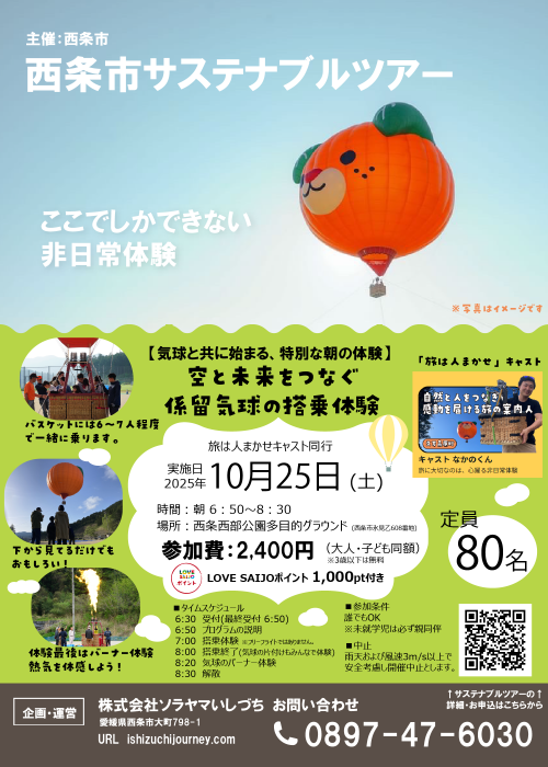 係留気球の搭乗体験